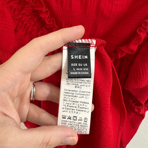 Red Ruffle Maternity Top - Picture 4 of 4